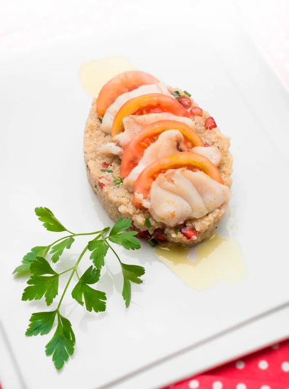 ENSALADA DE QUINOA Y RAPE