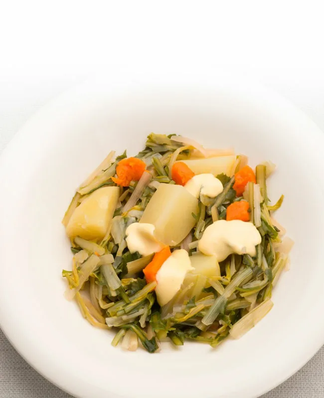 ACHICORIA CON PATATAS Y CALABAZA