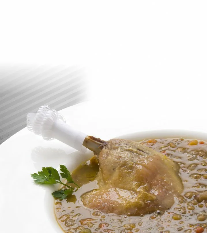 LENTEJAS CON PATO CONFITADO ASADO