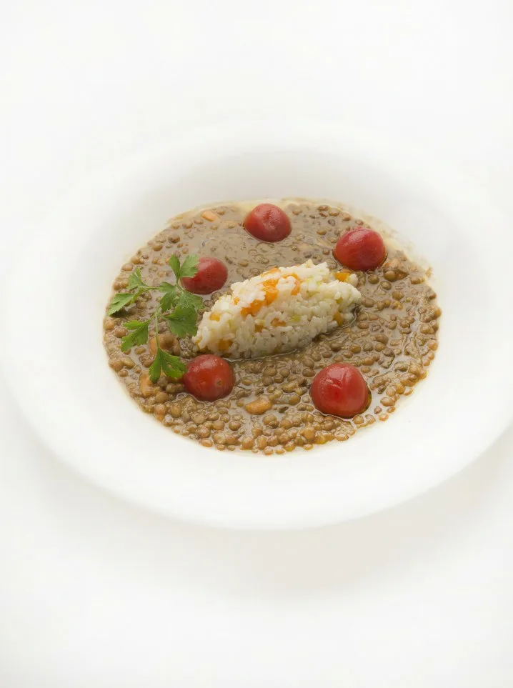 LENTEJAS CON BONIATO Y ARROZ