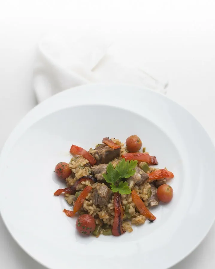 ARROZ CON VERDURAS Y CORDERO