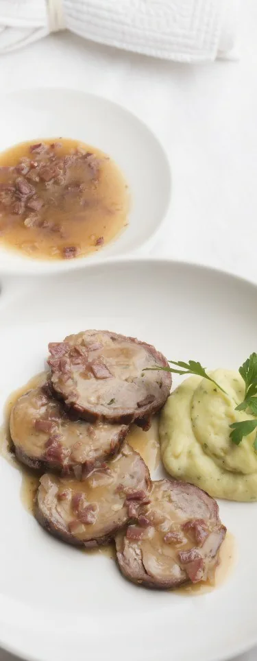 MILHOJAS DE CERDO IBÉRICO CON SALSA DE JAMÓN