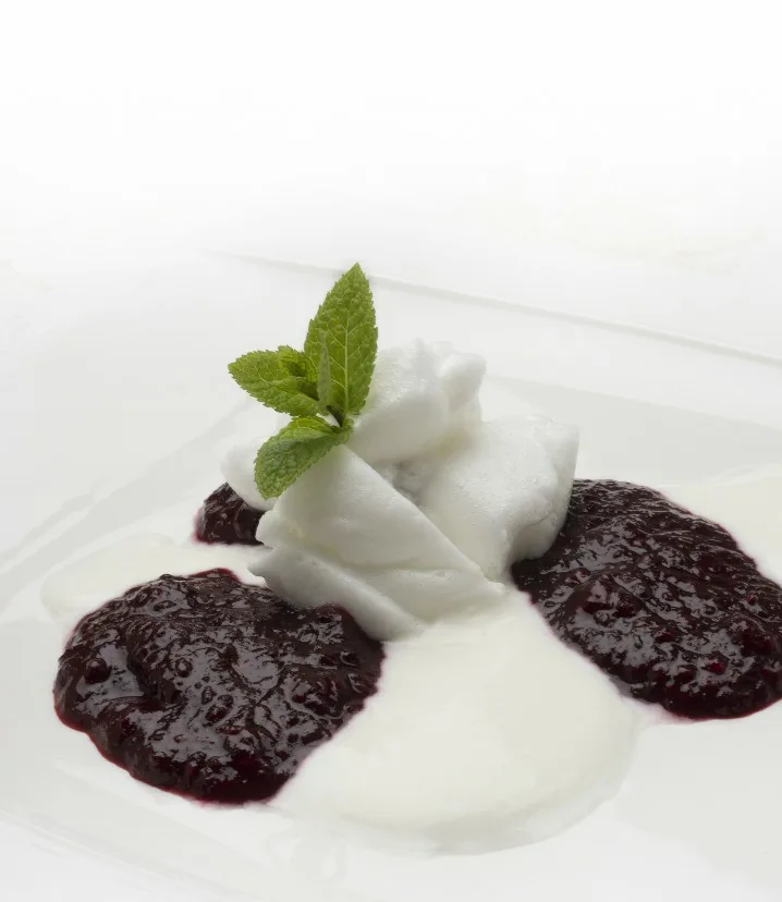 COMPOTA DE MORAS CON YOGUR